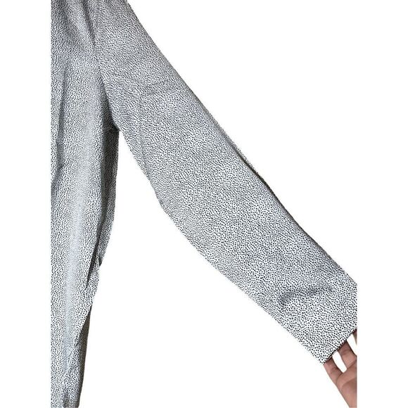 Bishop & Young Women’s Tunic Top Printed Satin Pullover White Micro Dot XS NWT‎ - Picture 5 of 10